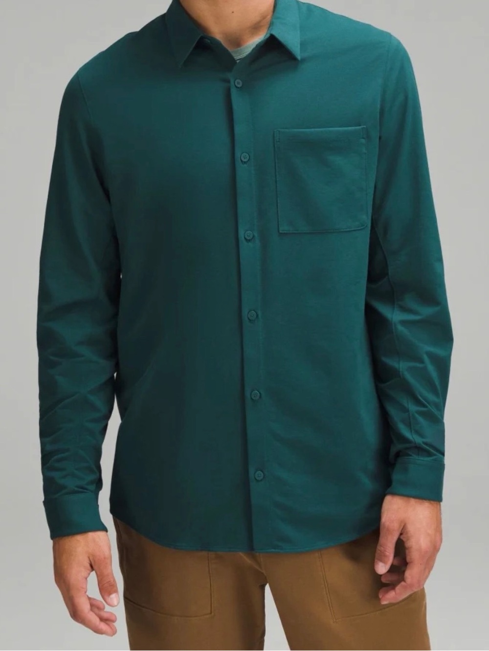 Lululemon Commission Long Sleeve Shirt *Pocket Storm Teal